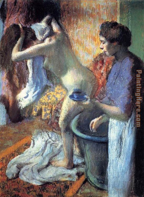 Breakfast after the Bath II painting - Edgar Degas Breakfast after the Bath II art painting